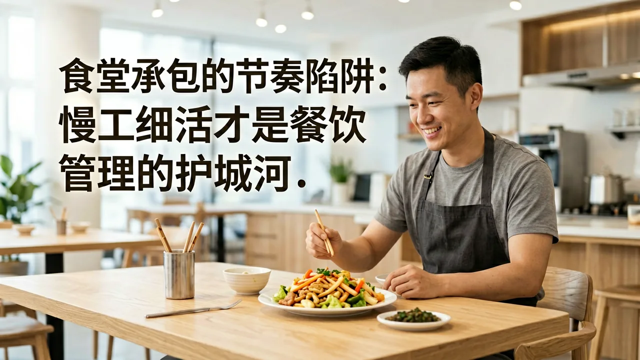 食堂承包的节奏陷阱:慢工细活才是餐饮管理的护城河